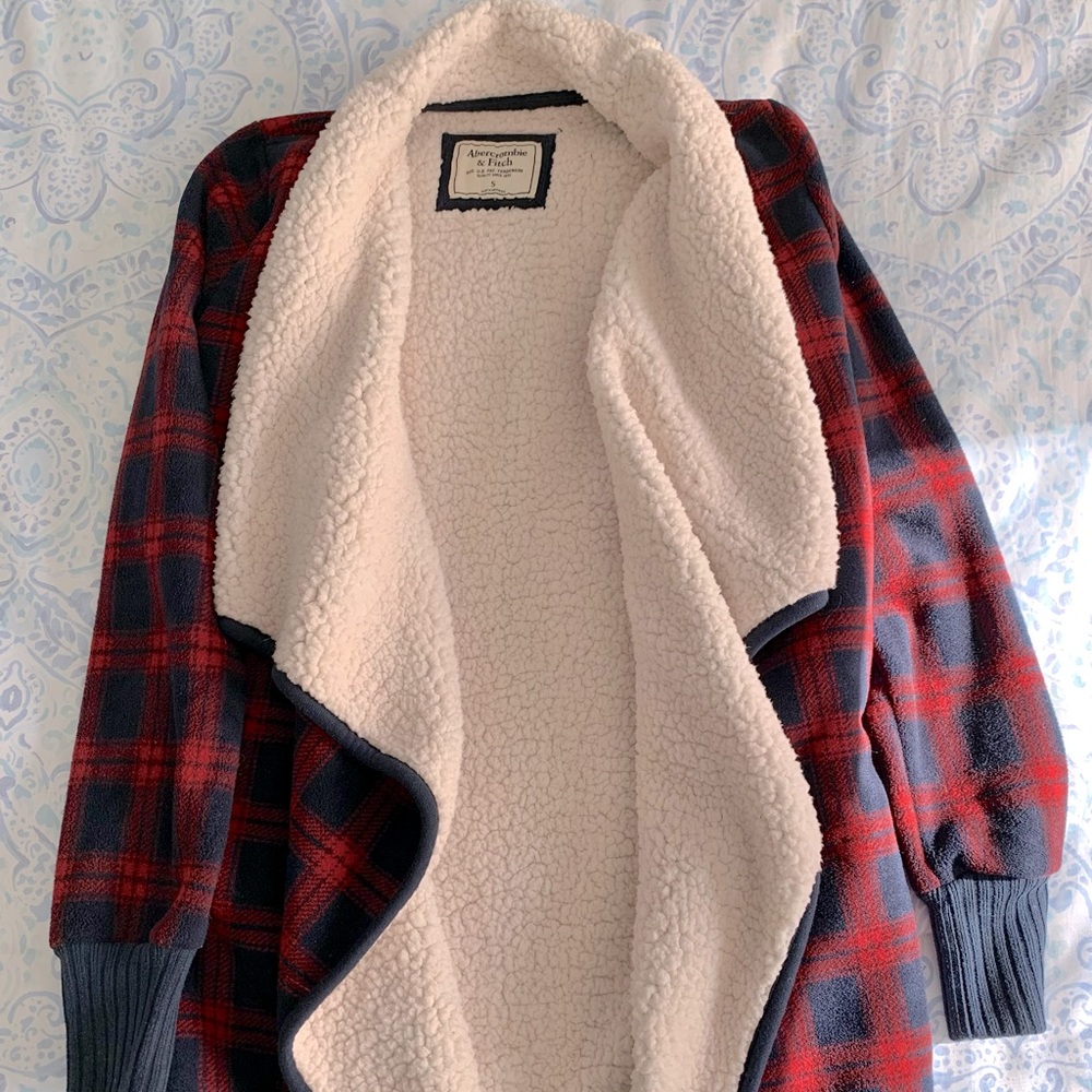 Abercrombie And Fitch Open Sherpa Cardigan - image 1